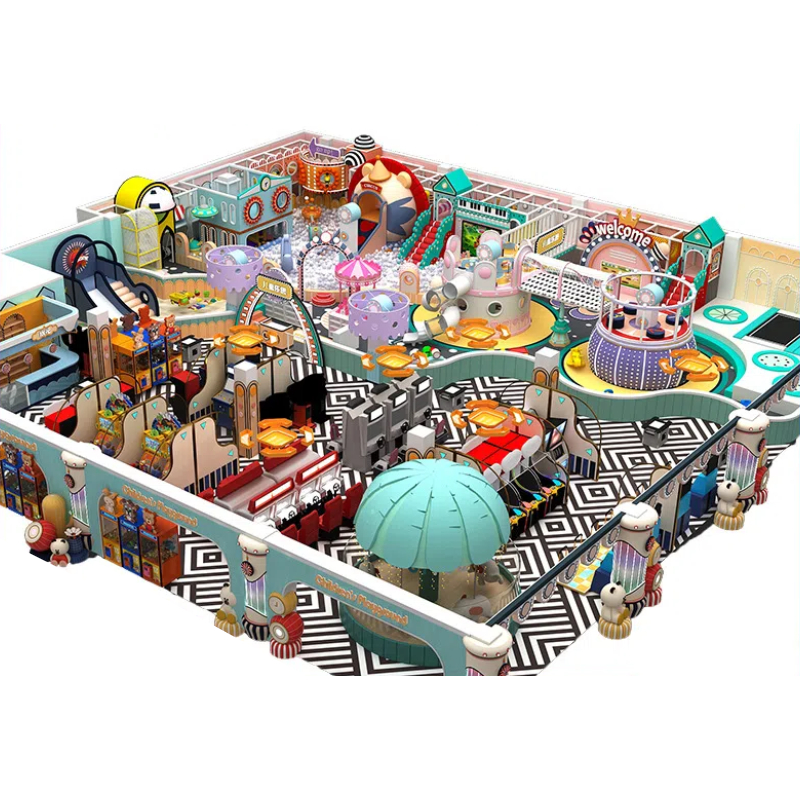 Green castle shape maze