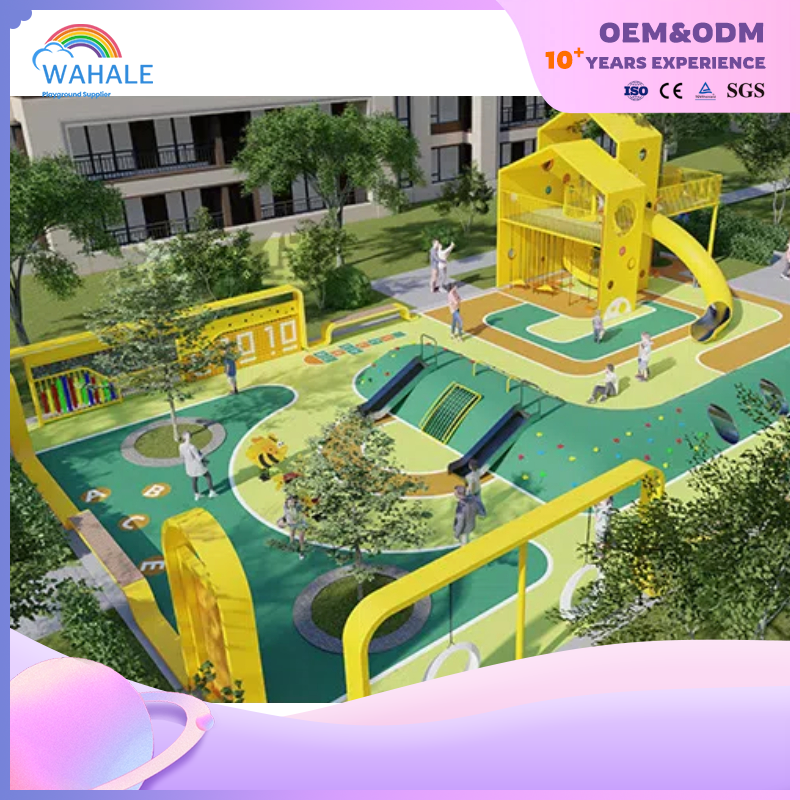 Park Outdoor Yellow Deer Modeling Modeling Custom Children's Playground Equipment Dealer