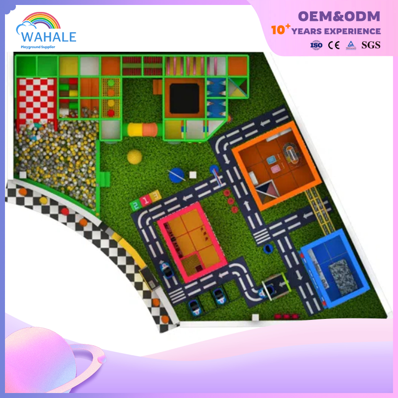 Early education center indoor jungle theme customized soft playground equipment for children