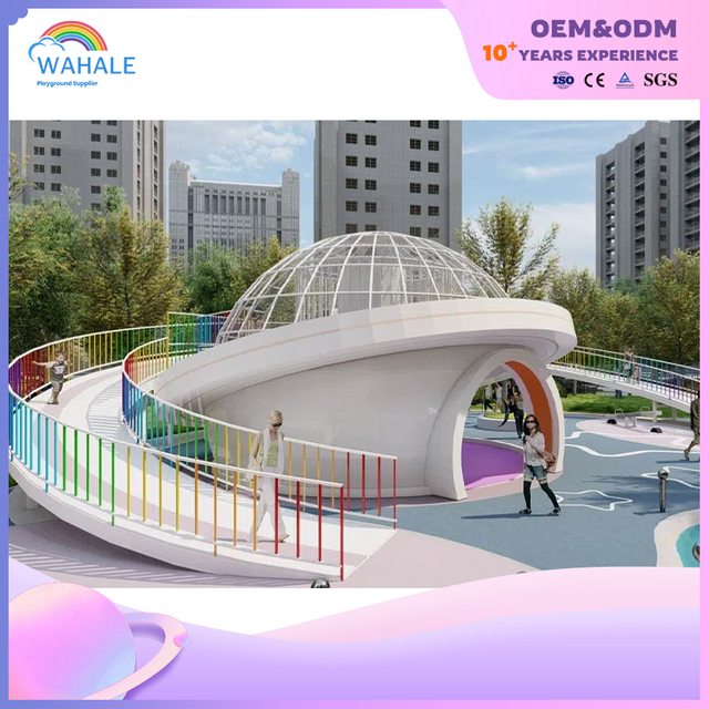 Park personnalisé Outdoor White Planet Shape Children's Playground Equipment Fabricant