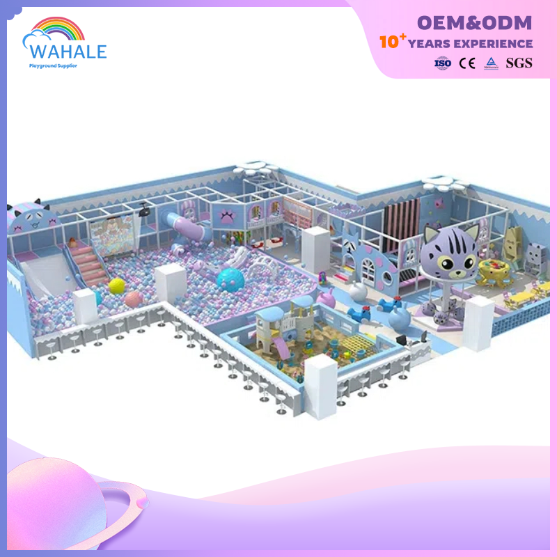 Sales Center Outdoor Pink Purple Children's Cartoon Soft Installation Playground Equipment Dealer