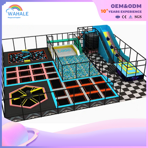 Mall Indoor Color Leap Slide Park Children's Parkour Trampoline Playground Equipment Dealer