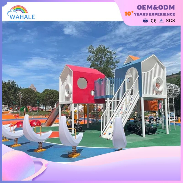 Community Outdoor Blue Space Theme Children's Playground Color House Modeling Park Equipment Wholesale