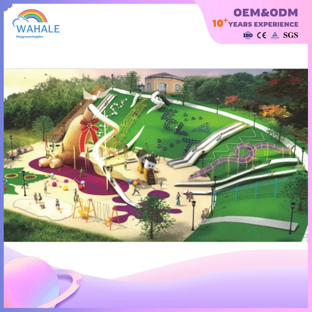 Large Scenic Area Outdoor Red Wine Modeling Playground Customized Children's Cartoon Wolf Modeling Park