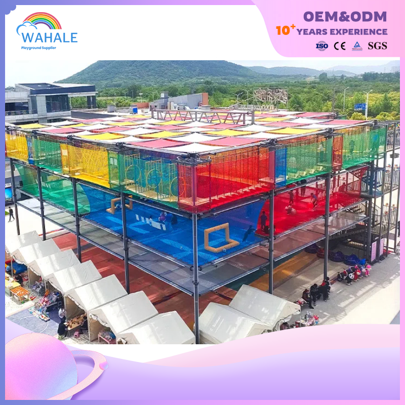 Outdoor Color Children Handmade Climbing Web Spider Tower Playground Equipment Wholesale