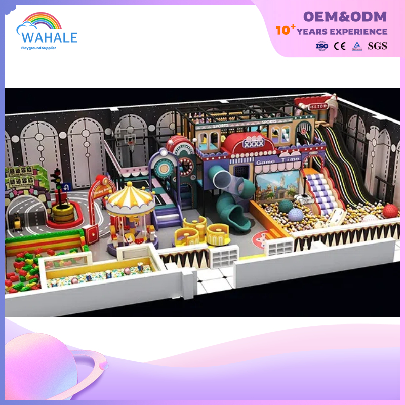 Shopping Mall Indoor Cartoon Animation Theme Customized Children's Soft Decoration Playground Facilities