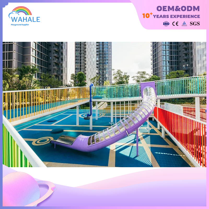 Sales Center Outdoor Blue Children's Playground Customized Children's Unpowered Park Equipment Dealer