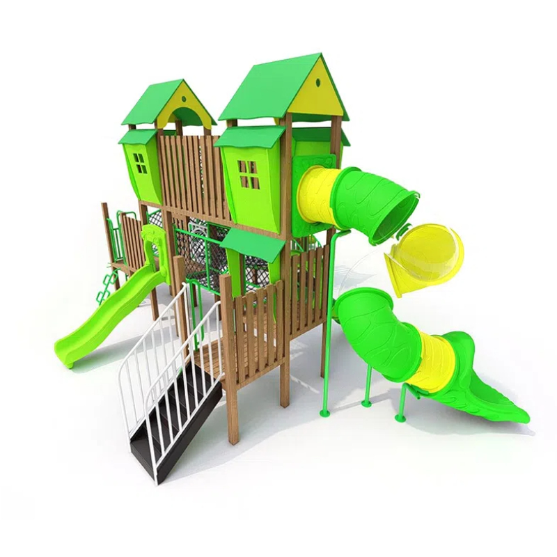Wooden colored climbing wall