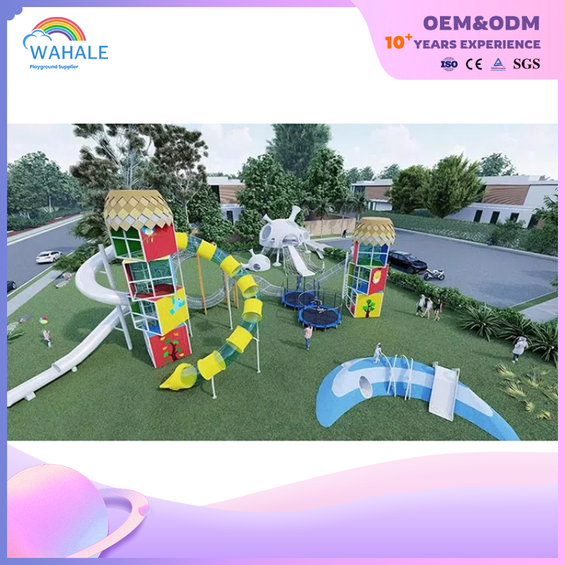 Early Education Center Outdoor Color Cartoon Children Physical Exercise Playground Equipment Supplier