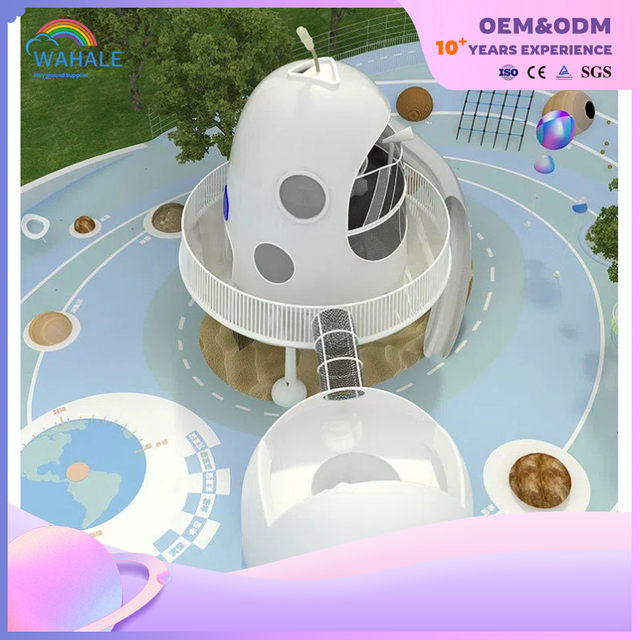 Outdoor Children's Cartoon Egg Stainless Steel Slide in Shopping Mall Non-powered Playground Equipment