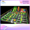 Mall Indoor Green Children's Soft Trampoline Park Customized Children's Slide Park Facilities Dealer