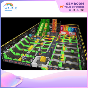Mall Indoor Green Children's Soft Trampoline Park Customized Children's Slide Park Facilities Dealer
