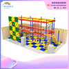 Indoor Children's Warriors Expand The Climb Through The Pass Through Playground Equipment